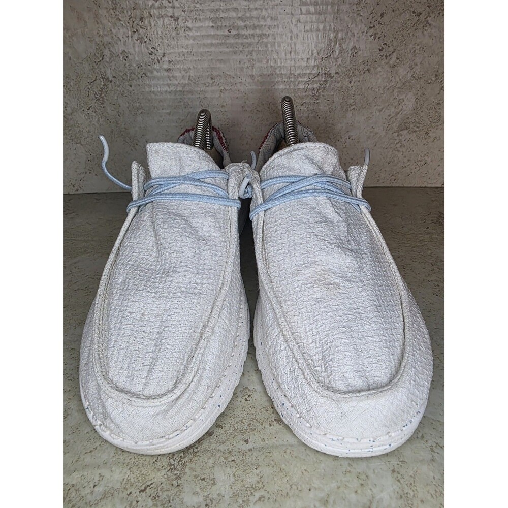 Hey Dude Wendy White Aztec Loafers Women Sz 10 Casual Comfort Active Boho Shoes - Picture 2 of 8